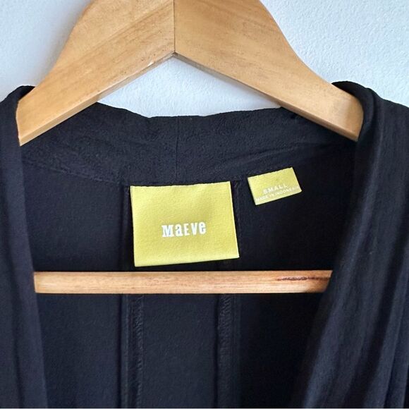 Anthropologie Maeve Black Sleeveless Gauzy V-Neck Dress Size Small - Picture 5 of 6